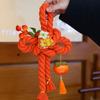 Hand-wove Spring Festival Pendants Red New Year Decoration Chinese Knot Pendant  Living Room