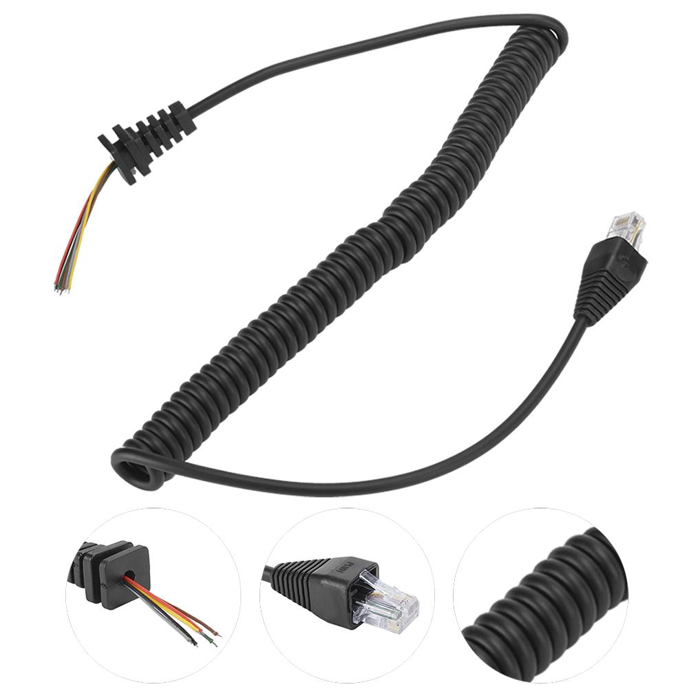 67A8J Telephone Spring Line for Yaesu FT‑450 FT‑817 FT‑817ND FT‑900 Microphone Wire