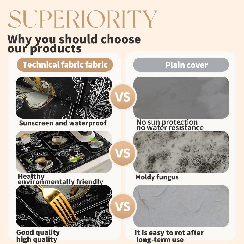 Vintage Coffee Machine Mat Retro Waterproof Kitchen Dish Drying Mats Quick Dry Non-slip Drain Pad Placemat Tableware