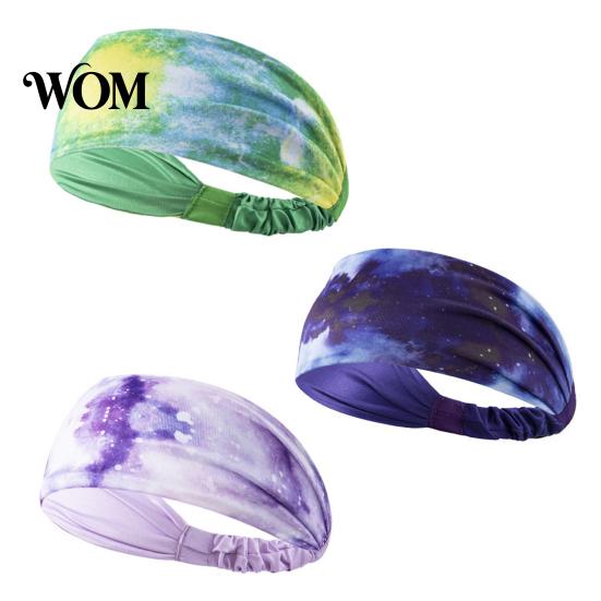 Moisture-wicking Hairband Athletic Headband, Tie-Dye Gradient Sports Anti-Slip Elastic Breathable Sweat-Wicking Comfortable Sweat-absorbent