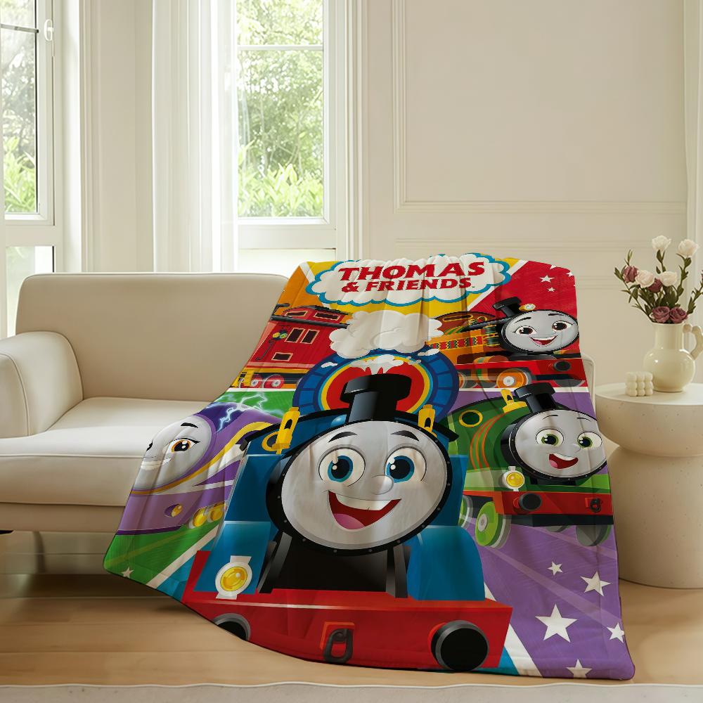 Cartoon cute T-Thomas And F-Friends Blanket For Sofa Office Bed Plane Travel Sleep Read Relax Camping Soft And Warm