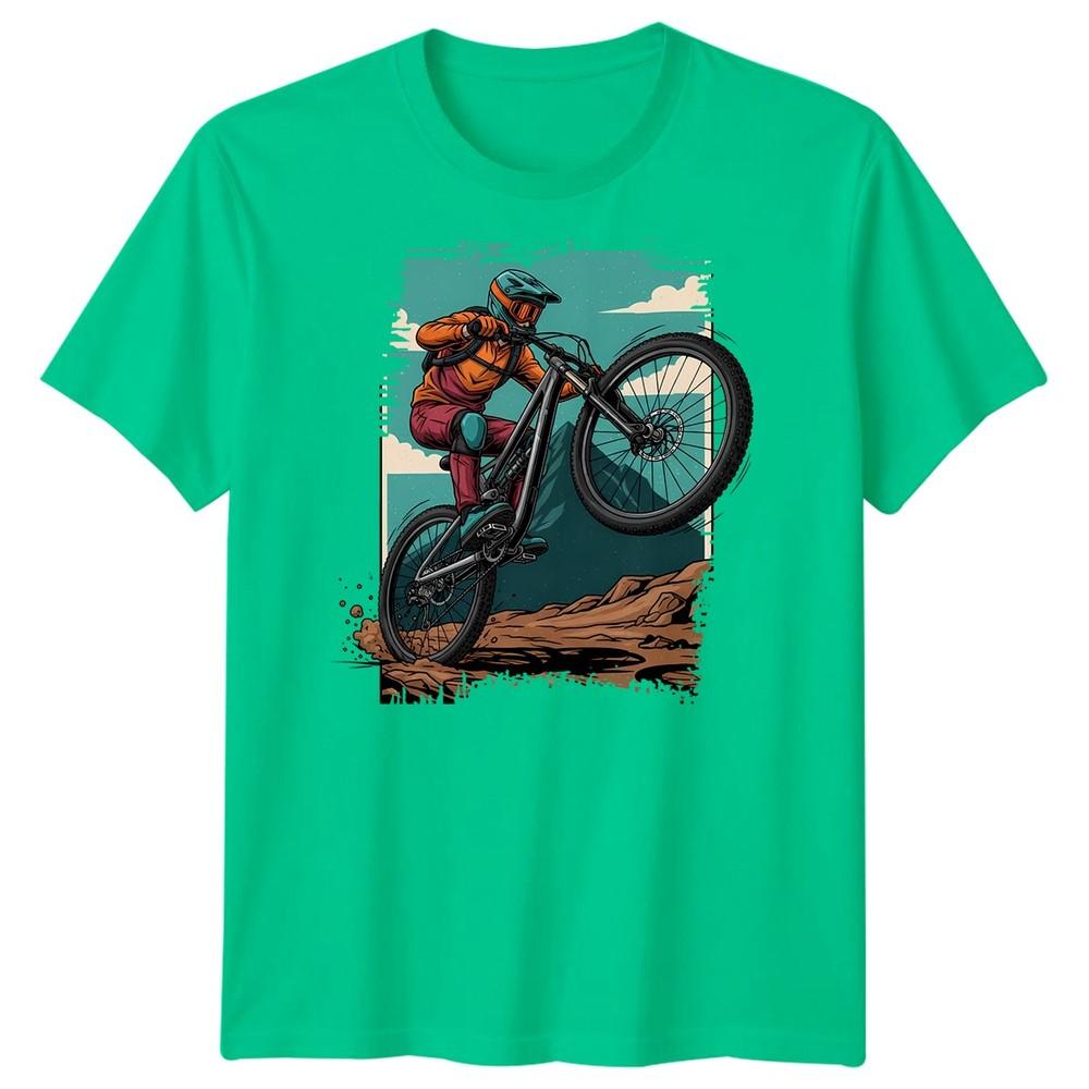Mountain Biking Sport Unisexs Tshirt Off Road Cycling Adventure S