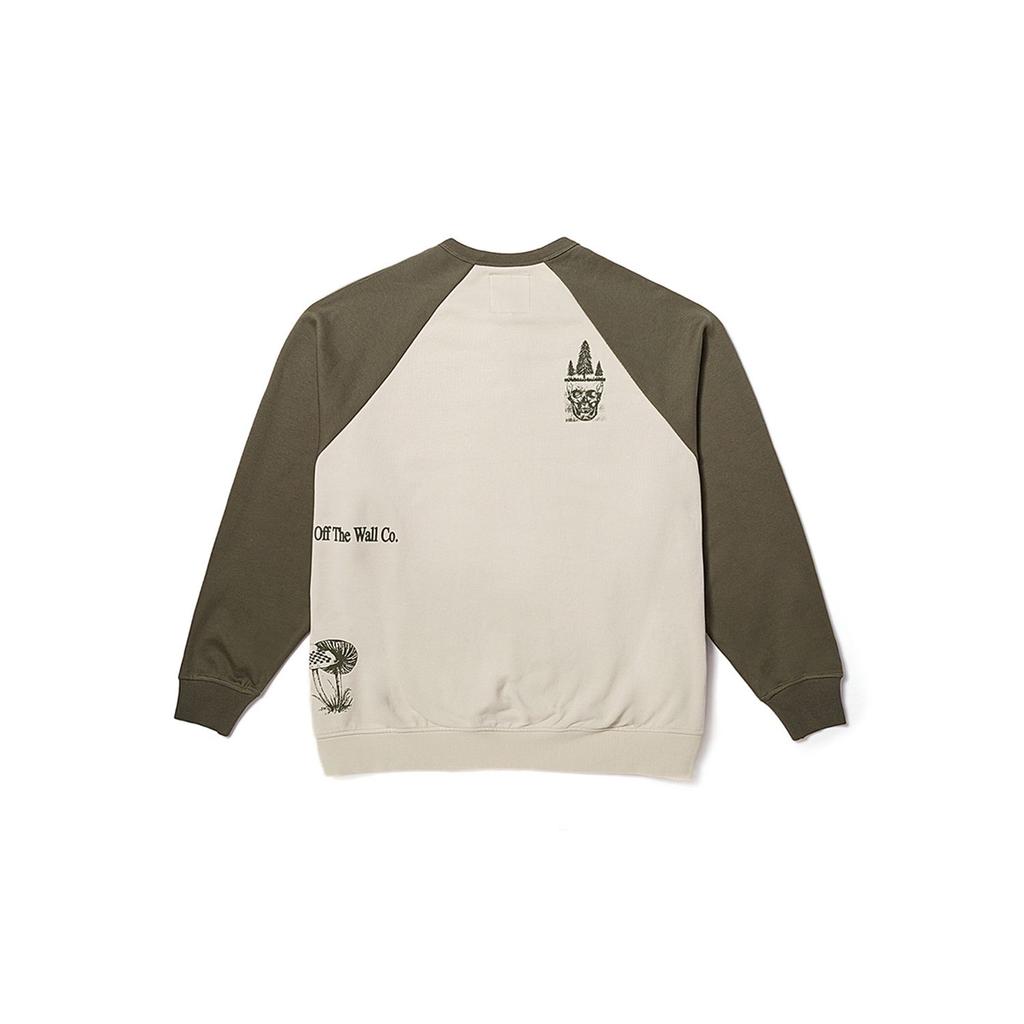 Vans American Vintage Color Block Loose Pullover Sweatshirt Unisex sweatshirt Oatmeal VN000FBP2N1