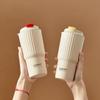 WORTHBUY 650Ml Cute Plastic Milk Coffee Cup With Lid Travel Sport Portable Large Capacity Water Cup Tumbler For Kids Adult