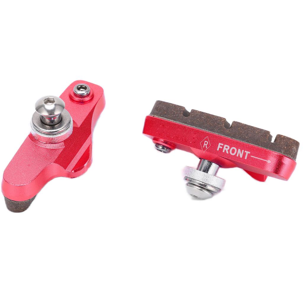 CANSUCC 2pcs Bike Brake Pads Professional Mountain and Road Bicycle V Brake PadsRed