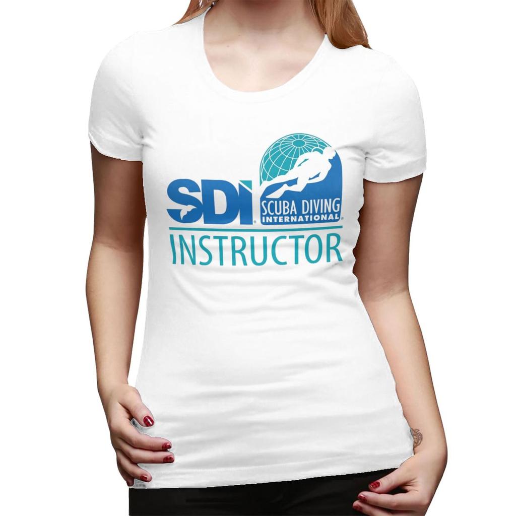Scuba Diving International SDI TShirt for Women Round Neck Streetwear T Shirts Womens Tees Short Summer Clothes Tops