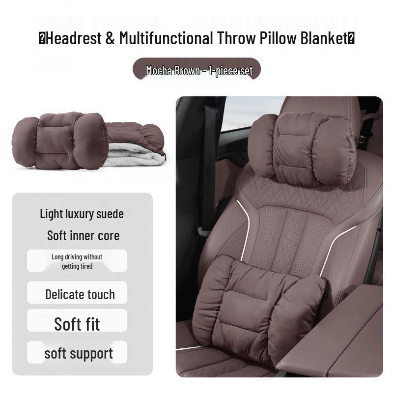 Trumpchi E8 Flannel Headrest & Lumbar Support for Legend M8, Master Neck Pillow for GS3, Ying Su M6, GS8.