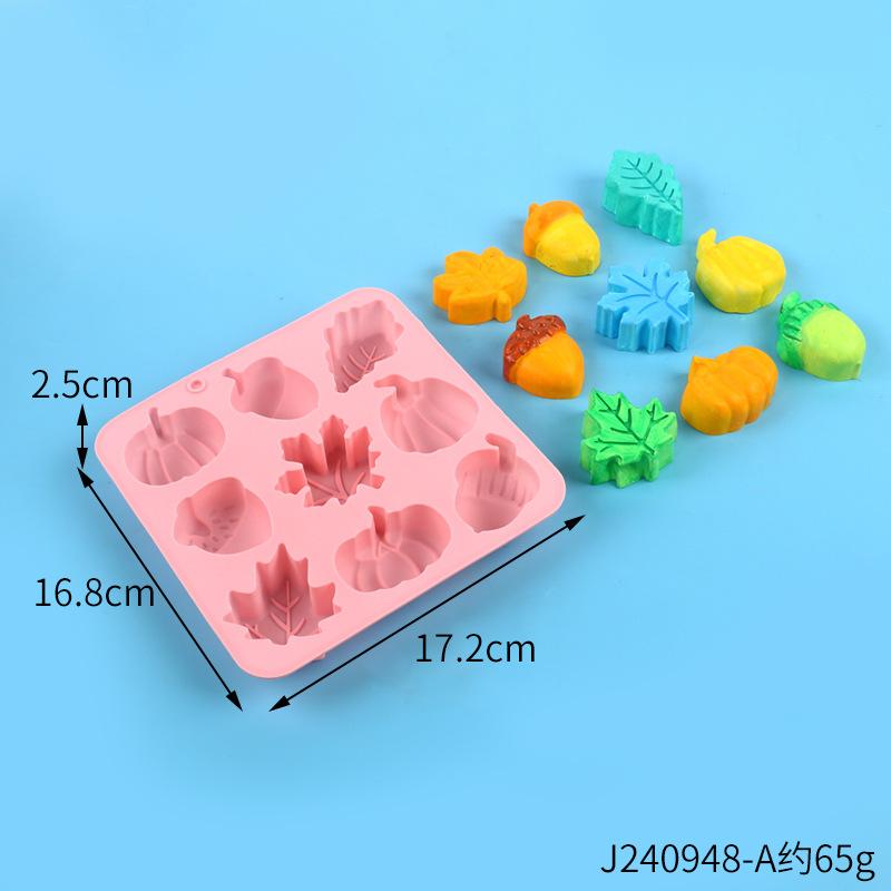 Chocolate Mold Kitchen DIY Baking Tools Cake Decoration Pumpkin Flower Leaf Ghost Jelly Mould Creative Ice Lattice Silicone Mold