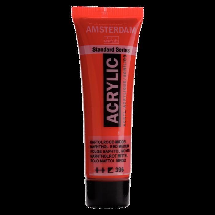 Peinture acrylique - Amsterdam - Standard - 20 Ml - Rouge - Rosso Naftolo Medio