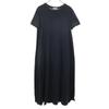 HAUNT Made In Japan Short Sleeve Long Dress 38 Navy Women Used