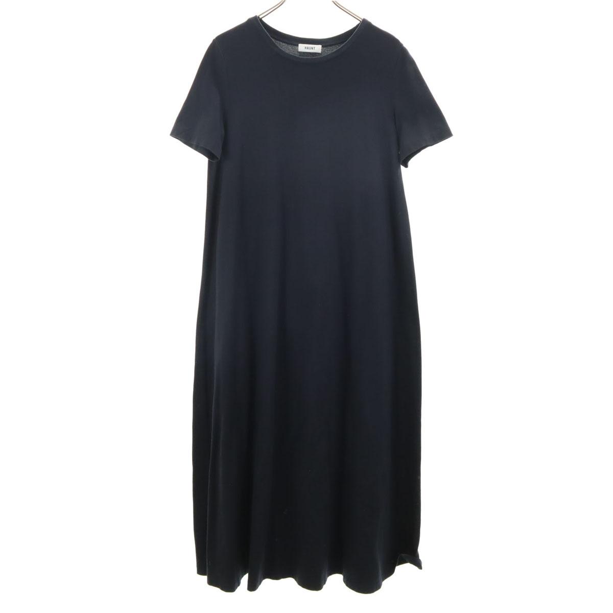 

HAUNT made in Japan Short sleeve Long dress 38 Navy Women Used