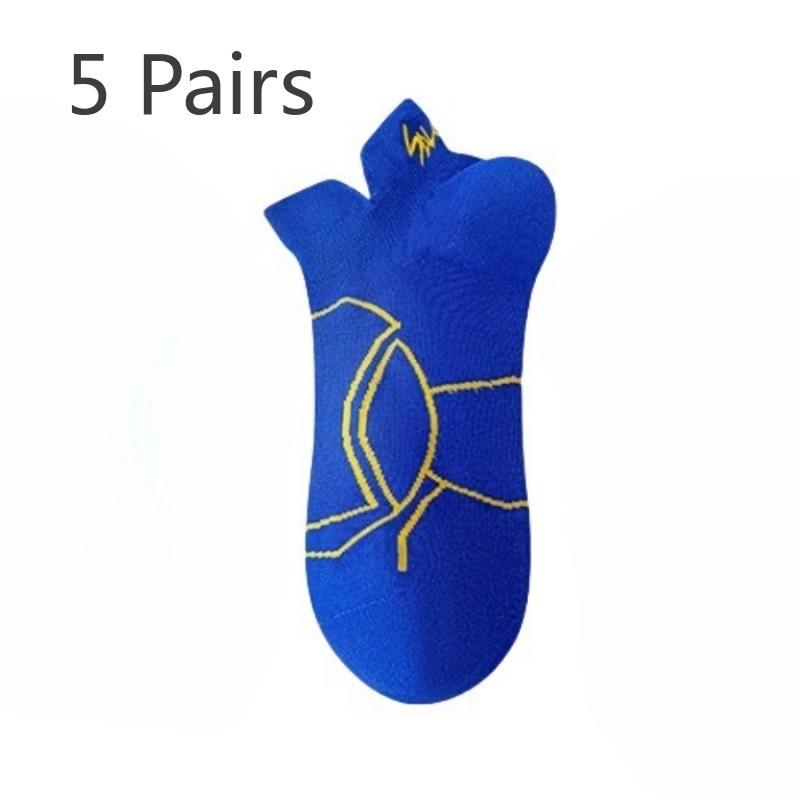 5 Pairs of Men's Summer Thin Deodorant Breathable Sports Running Youth Socks