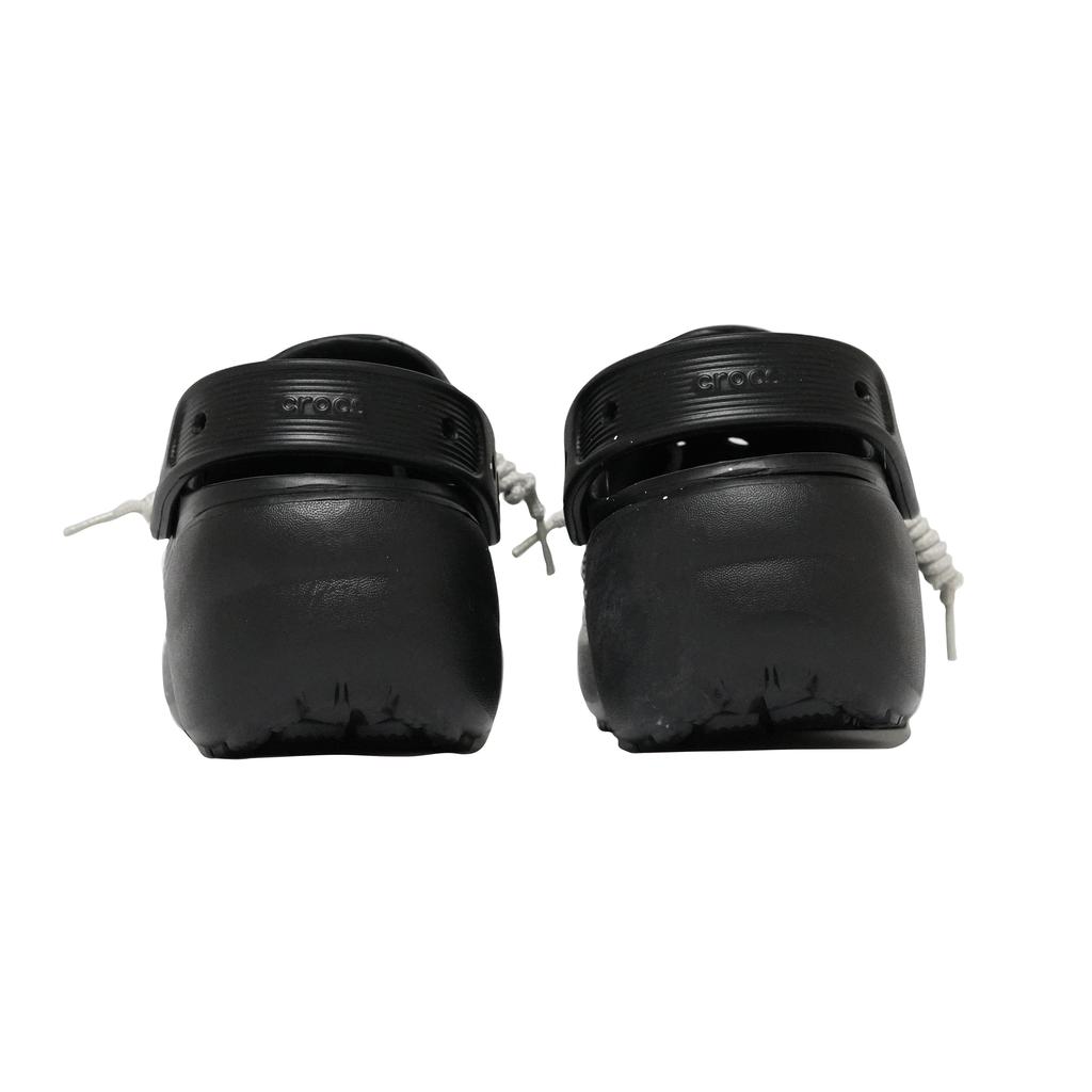 Crocs Classic Platform Clog EVA Ink Splash Commuting Comfort Gift Box Hole Shoes Unisex Uniform Black, White and Grey