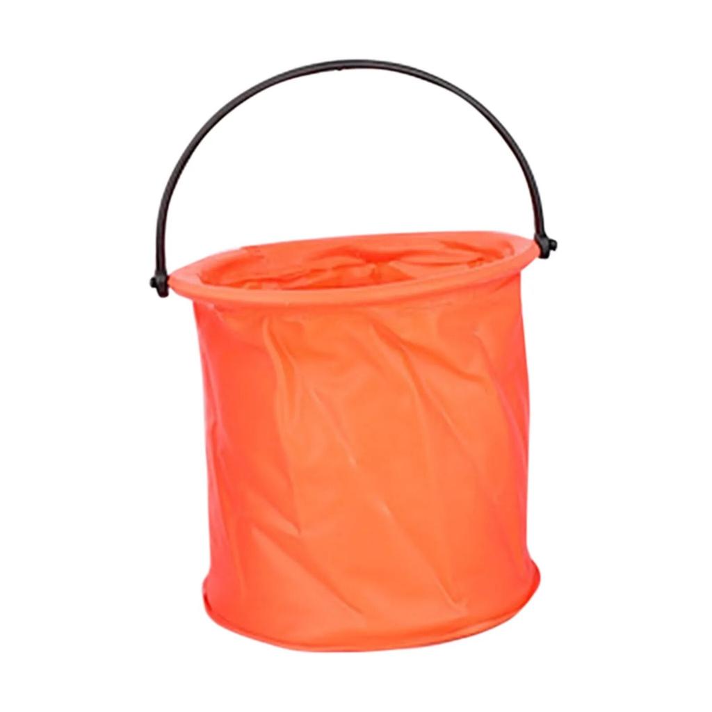 Seau De Pêche Pliable EVA 30-50 Cm – Portable, Imperméable, Avec Couvercle En Maille Et Bretelles Réglables