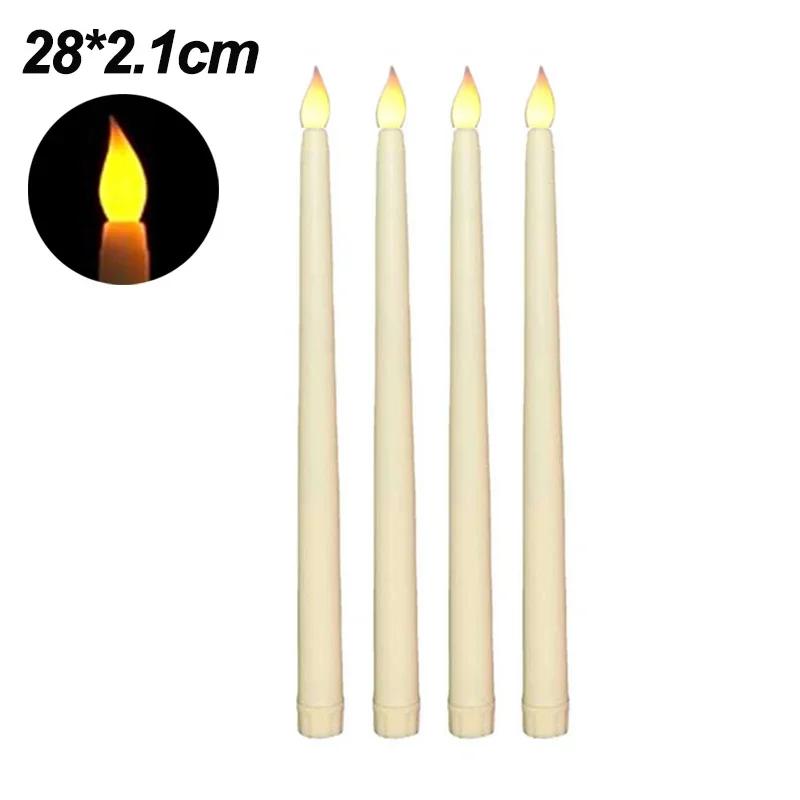 3/6 Stück LED Flammenlose elektronische Kerzen Batteriebetriebene Kegel langes Kerzenlicht für Party Hochzeit Heimdekoration Blinkende Lampe
