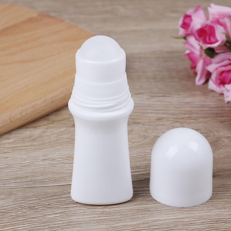 5Pcs 30Ml Plastic Roll On Bottle White Deodorant Container Essential Oil Perfume