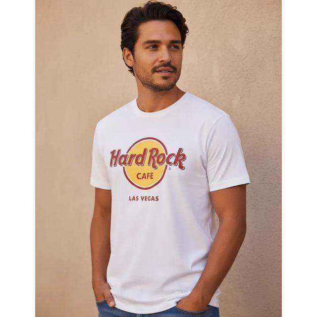 Camiseta Hard Rock Classic Com Logotipo Branco S