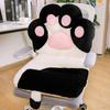 Backrest Cushion With Furry Fabric For Long Sitting Hours Office Study Cats Paws Design PP Cotton Filling Seat Pillow