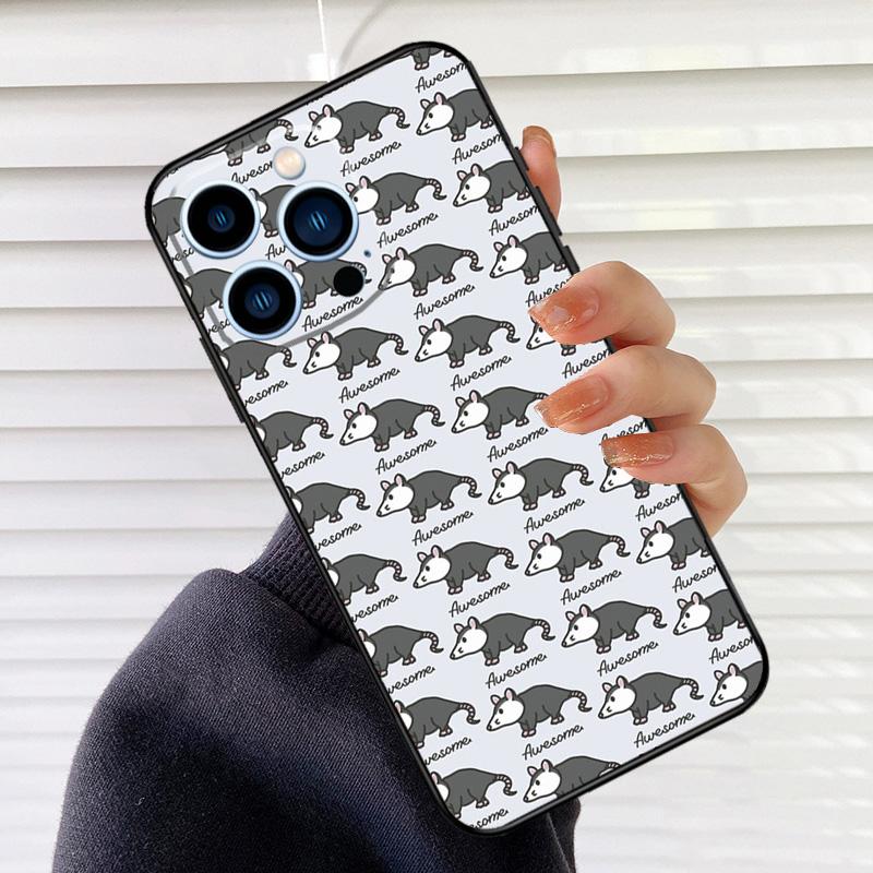 Cottagecore Opossums Handyhülle Für iPhone 17 16 15 14 11 12 13 Pro Max Mini 15 16 Plus 16e 17Air Hülle Fundas