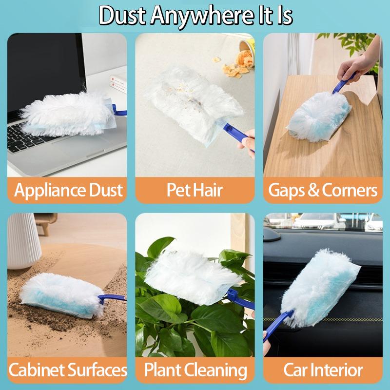 10/40pcs Disposable Duster Refills Replacement Heads Dust Swiffer Clean for Cleaning Home Blinds Tool Sweeper Dust Hair CCD002