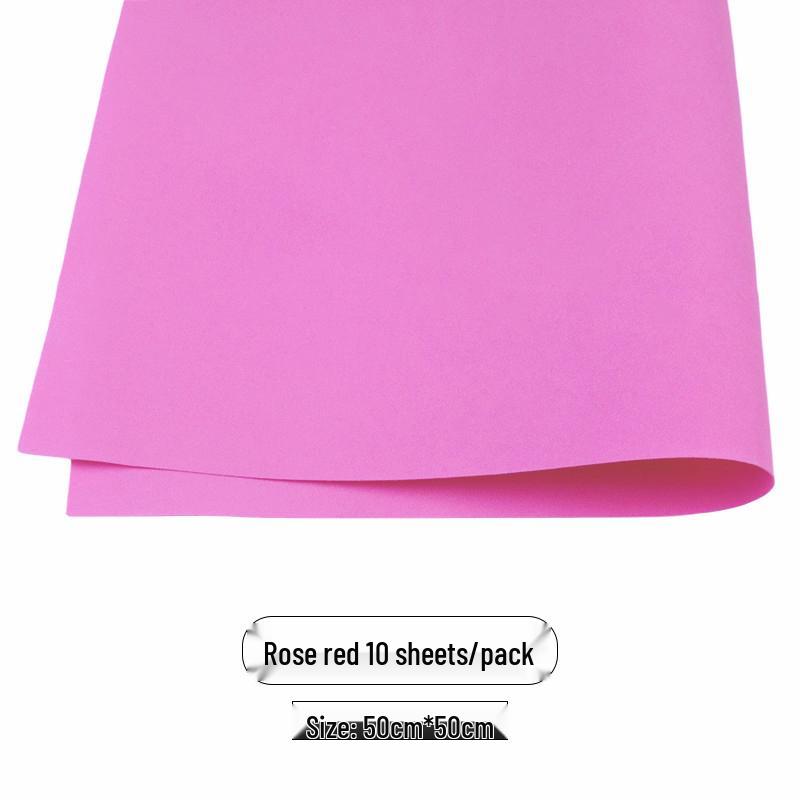 Colored Foam Paper Pack - 10 Sheets, 10 Colors - for Crafting & Origami