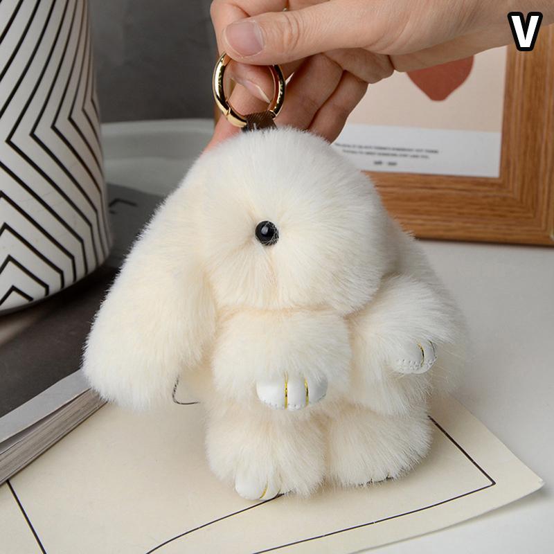 15Cm Rabbit Fur Keychain Women Bag Car Key Chain Pendant Decoration Jewelry Bags