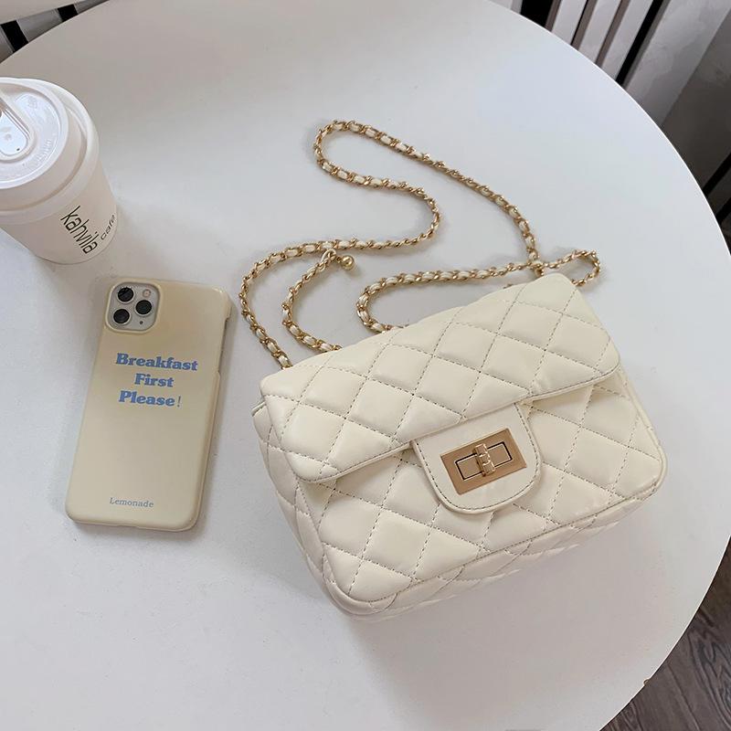 Kleine goldene Kugel-Tasche für Damen Frühling und Sommer Neu Kleine Duft-Diamant-Tasche Lässige vielseitige Kette Umhängetasche