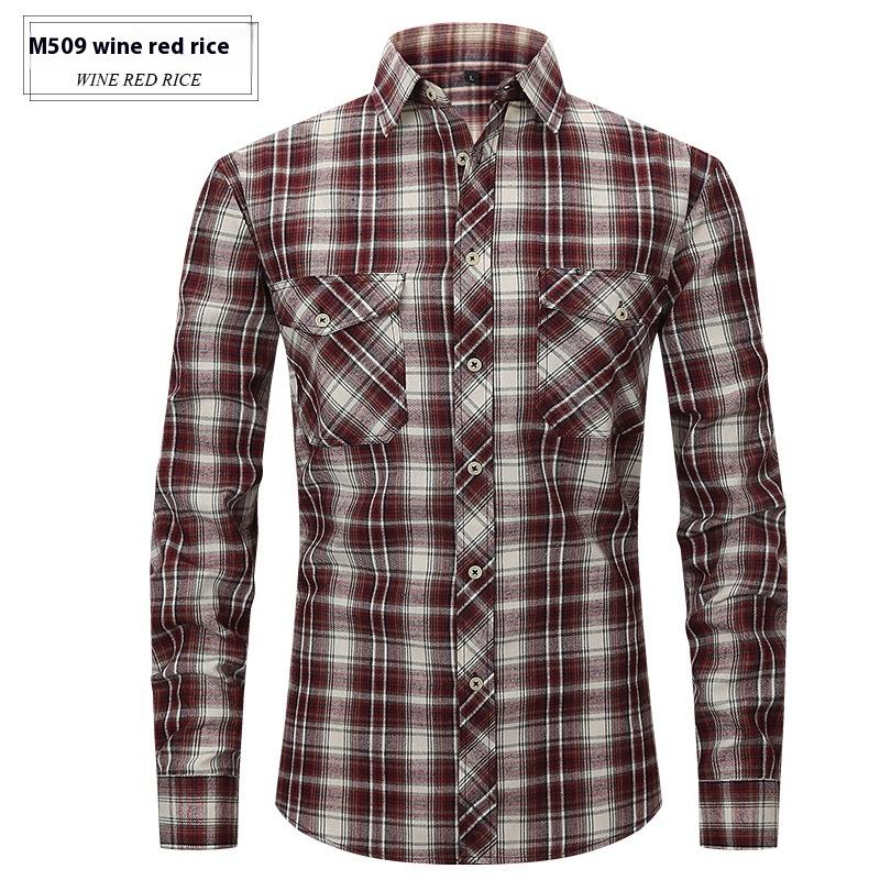 Cozy Up Men's Casual Plaid Flannel Long Sleeve Button Down Shirt