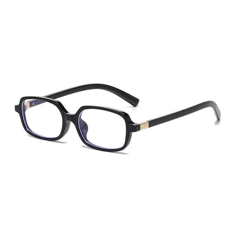 Fashion Women Small Rectangle Sunglasses Retro Leopard Shades UV400 Anti-Blue Light Glasses Frames