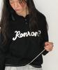 RONRON Hand Made Logo Collar Knit Pullover Black
