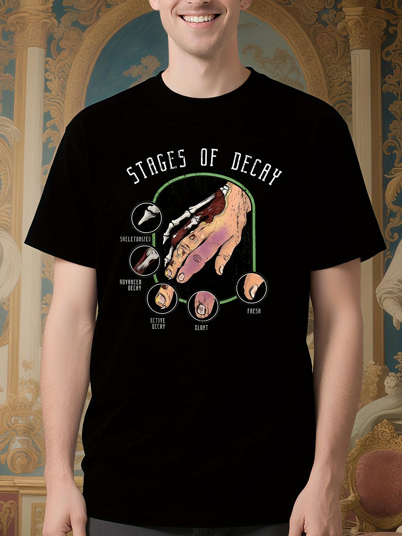 Forensic Science Graphic Tshirt - Stages of Decay - Black... XXXXL