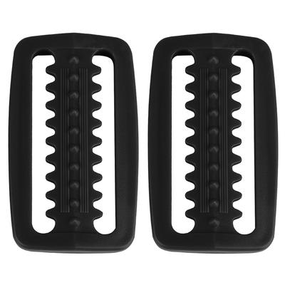 2PCS Heavy Duty ABS Lightweight Slide Buckle Strap Belt Keeper Diving Accessory Black