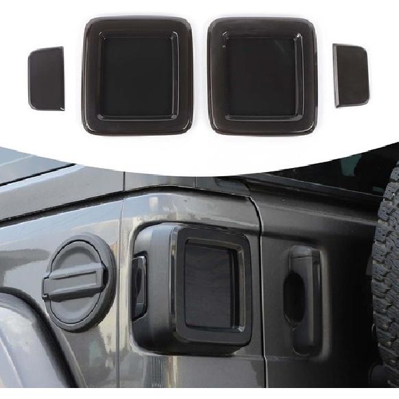 4x Tail Light Lamp Cover Guard Trim Frame Bezels for 2018- Jeep Wrangler JL