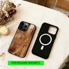 Natural Wood Phone Case For iPhone17,16,15,14,13,12,11 Plus,Pro Magnetic with Magsafe Wireless Charging
