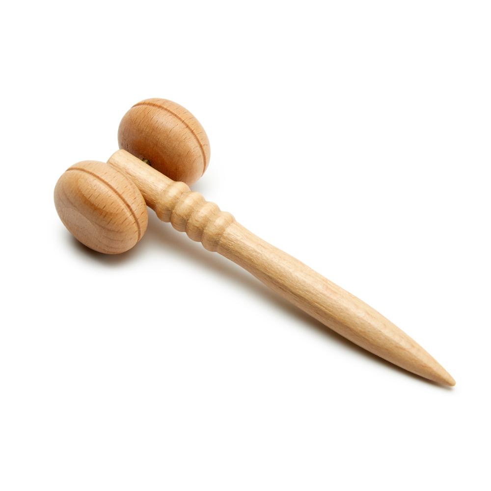 Rouleau de Massage Facial en Bois Maderothérapie Faciale Lifting Kit de Massage en Bois Thérapie Anti-Cellulite Lifting Facial Anti-Rides