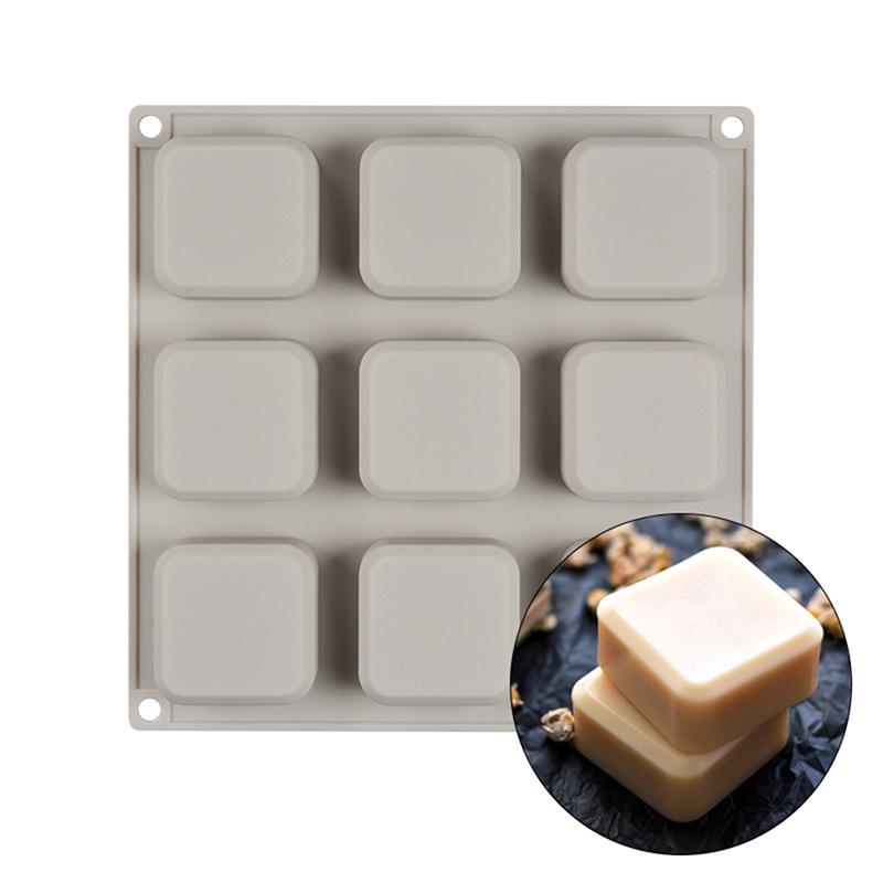 9 Cavity Square Silicone Soap Molds Soap Craft Diy Soap Making Chocolate Mold