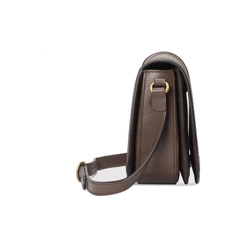 Gucci Ophidia Pasek z Logo Płótno i Skóra Torba Saddle Bag Damska Torba na Ramię 601044-96IWB-8745