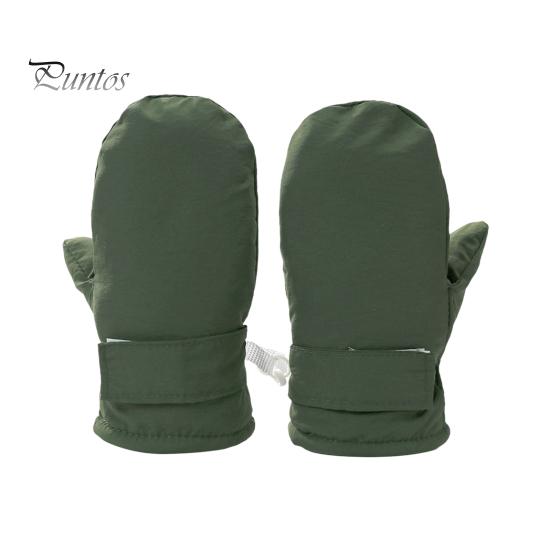 

1 пара детских зимних варежек для детей 1-8 лет, толстые, с плюшевой подкладкой, ветрозащитные, сохраняющие тепло, перчатки для холодной погоды, регулируемый ремешок, двухслойные S армия зеленый