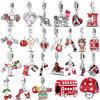 New Charms Bead Red Cherry Strawberry Love Heart Copper Charm Fit Original Bracelet Pendant Diy Jewelry For Women