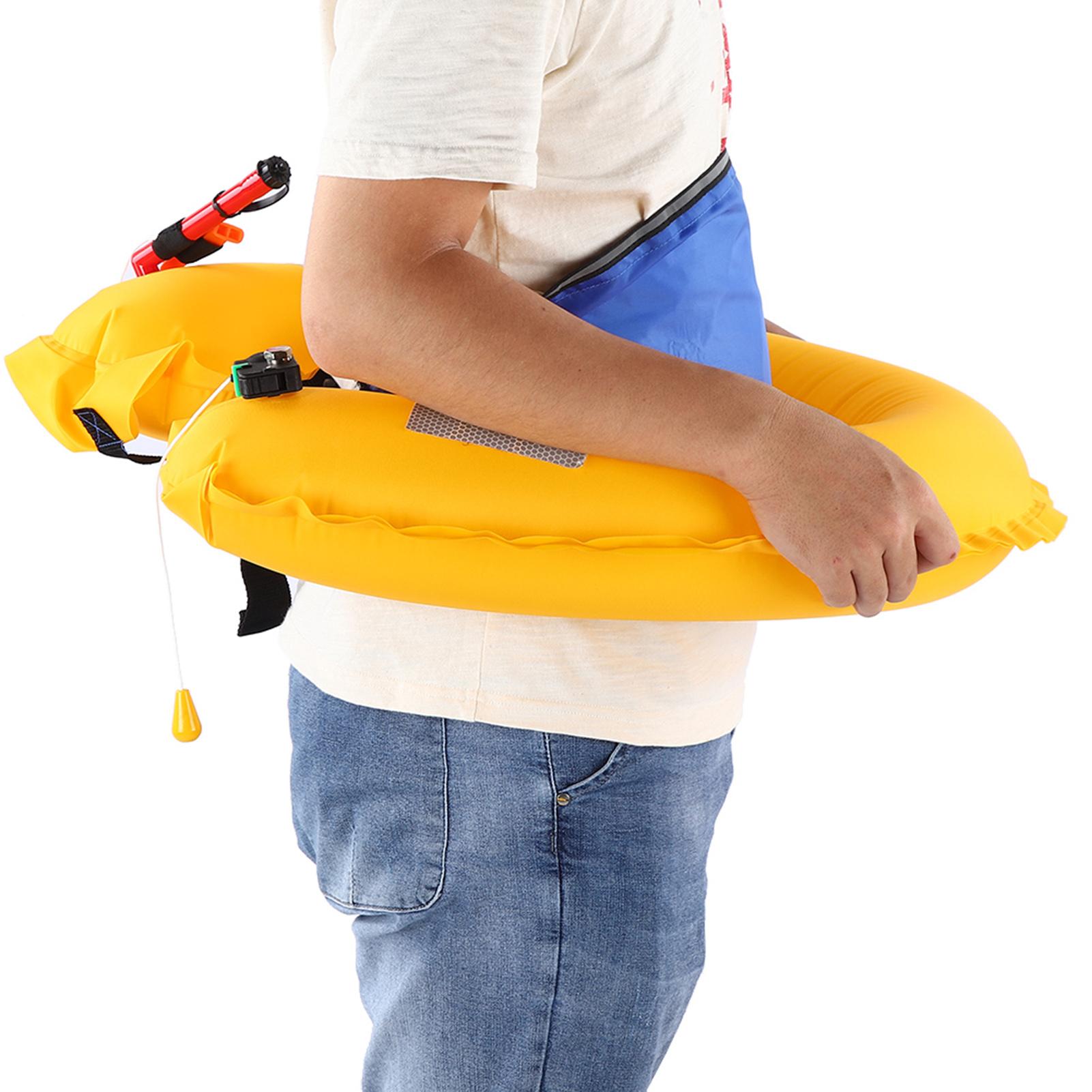 

Регулируемый пояс для надувного спасательного жилета со светоотражающими лентами и свистком(Белый камуфляж) синий