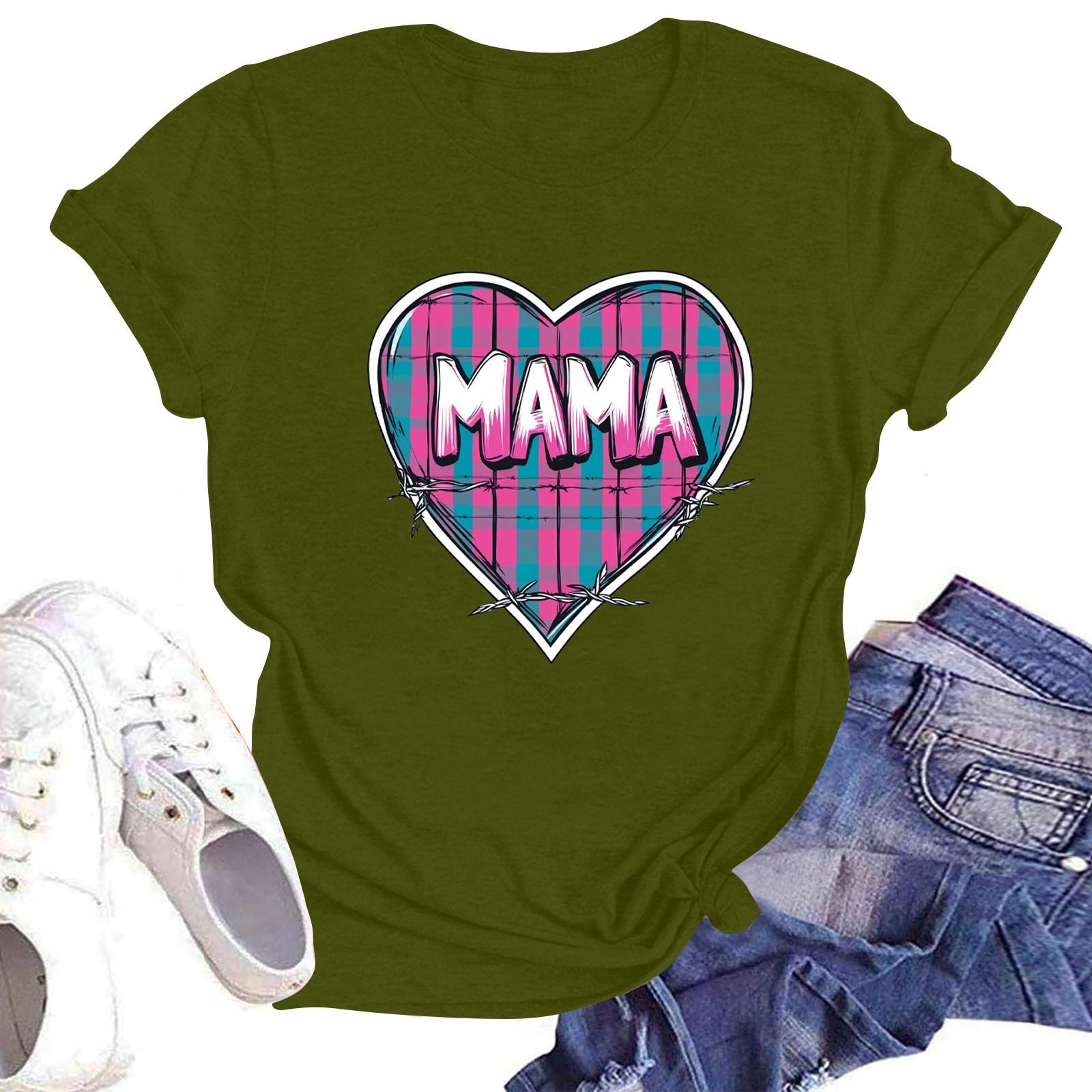 

Женская повседневная футболка с круглым вырезом и короткими рукавами с принтом L армия зеленый