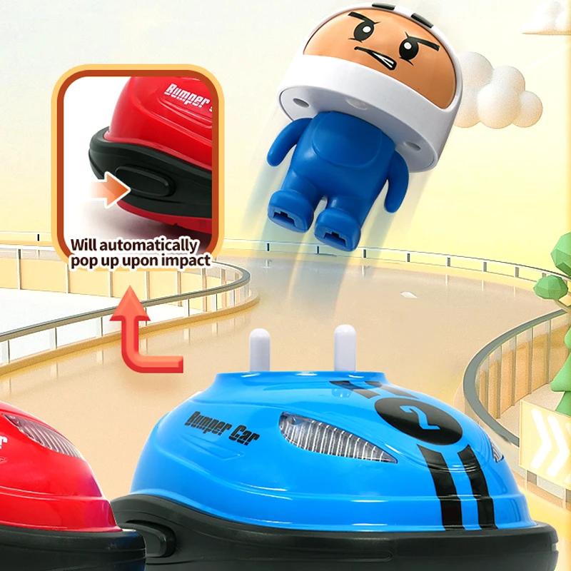 Kids 2.4g Remote Control Cartoon Bumper Car Battle Kart Game Go-kart Parent-child Interaction Drift Collision Catapult RC Toy