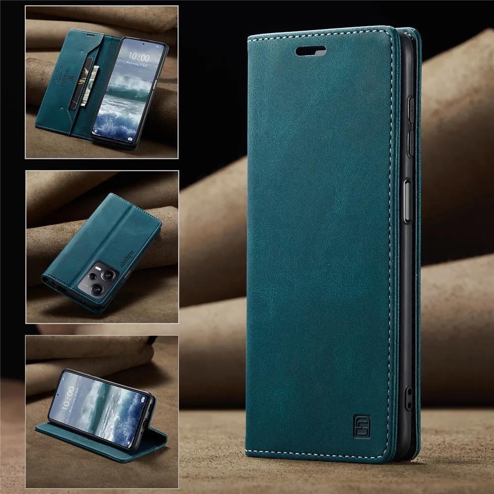 Magnetic Flip Leather Case For Redmi Note 12 11 10 S 8 9 Pro Wallet Cover For Xiaomi 13 12 11 Lite 12T 11T 10T Pro Poco X5