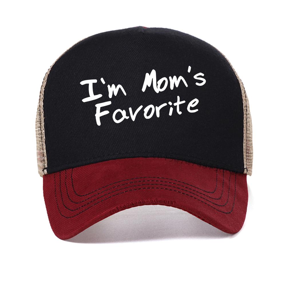 

Men s cap Christmas Couple Summer Im Moms Favorite Printing baseball cap Halloween hat adjustable mesh breathable Snapback hats Adjustable красный