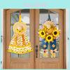 Elegante Erntezeit Cowboyhut Sonnenblumen Hängedekoration Für Thanksgiving Heimdekoration