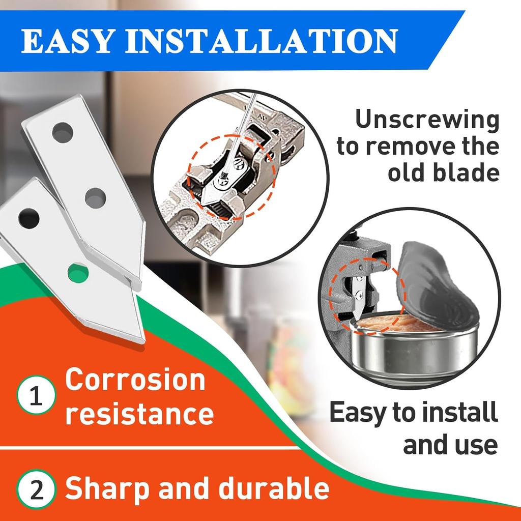 2 Pcs Commercial Can Opener Replacement Blades Compatible with Edlund #1 Can Opener, Easy to Replace