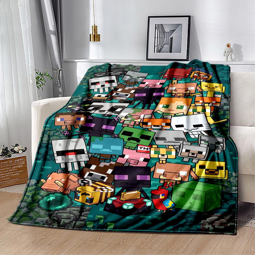 Minecraft 19 Blanket Comfortable Perfect for Office Chair Office Livingroom for All Occasions Warmthful Decor Ideal Gift For Birthday Valentine'S Day