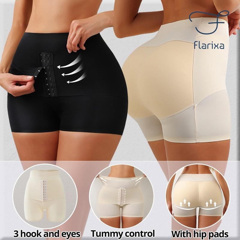 Flarixa Butt Lifter Padding For Women Tummy Control Shapewear Body Shaper Women Boxer Seamless Underwear Pad Padded Boxer Shorts Butt Enhancer