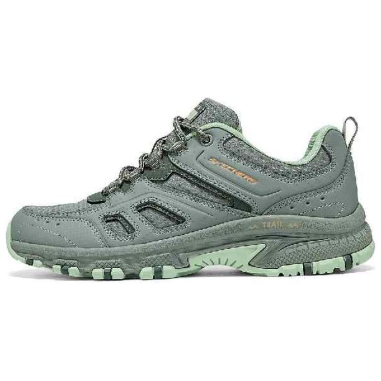 Skechers Outdoor Удобные Универсальные Дышащие Поддержка Баланс Низкие Треккинговые Ботинки Женские Треккинговые Ботинки Серый Зеленый 180022-OLV 37