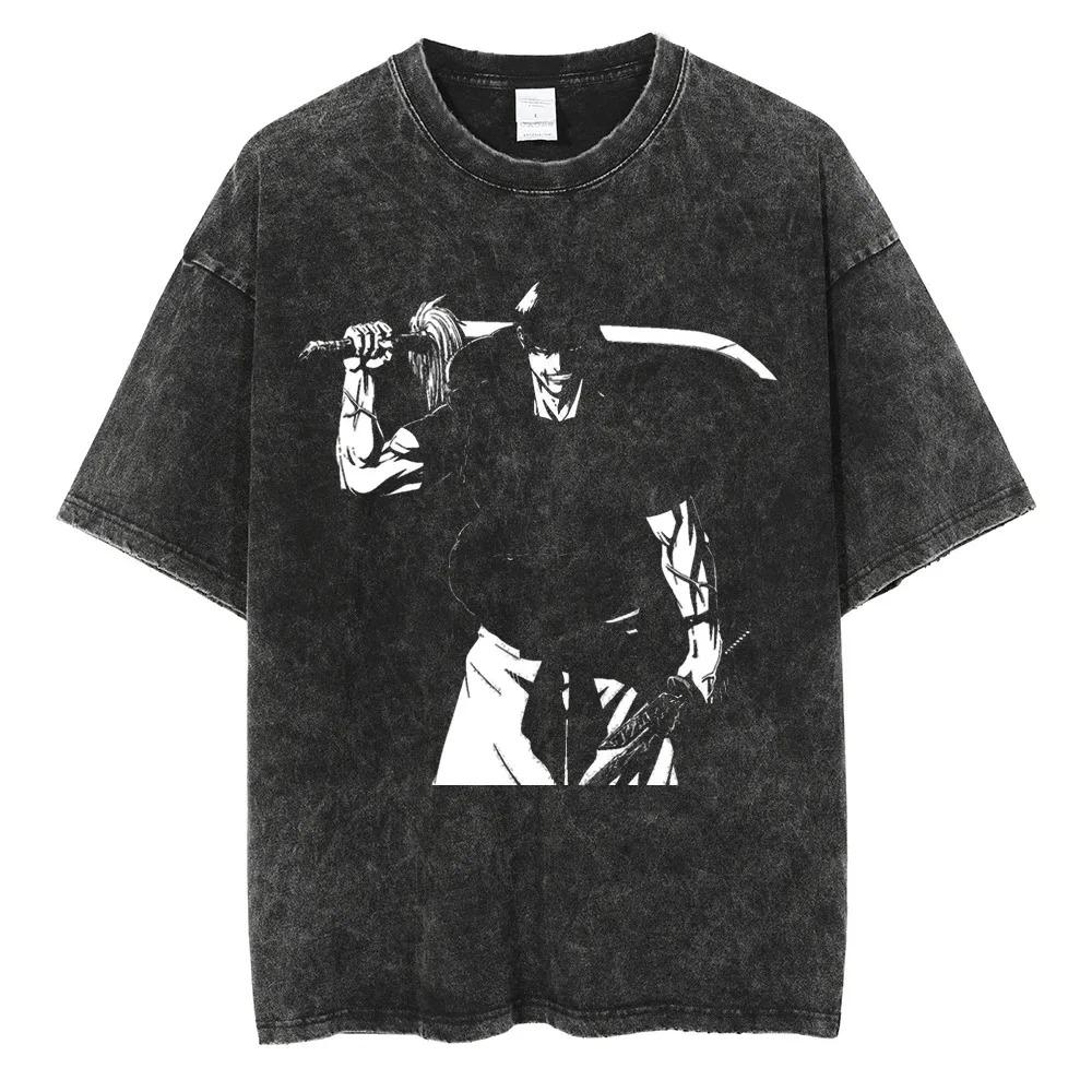 Jujutsu Kaisen Zen'in Maki & Mai Battle Scene Vintage Washed Anime T-Shirt, Unisex Dark Fantasy Anime Fan Streetwear Tee, 100% Cotton